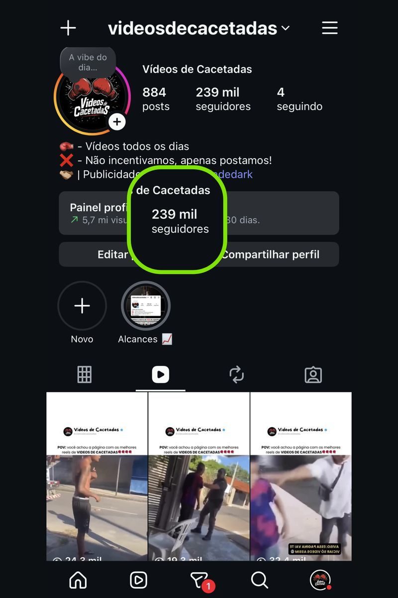Página dark crescendo no automático